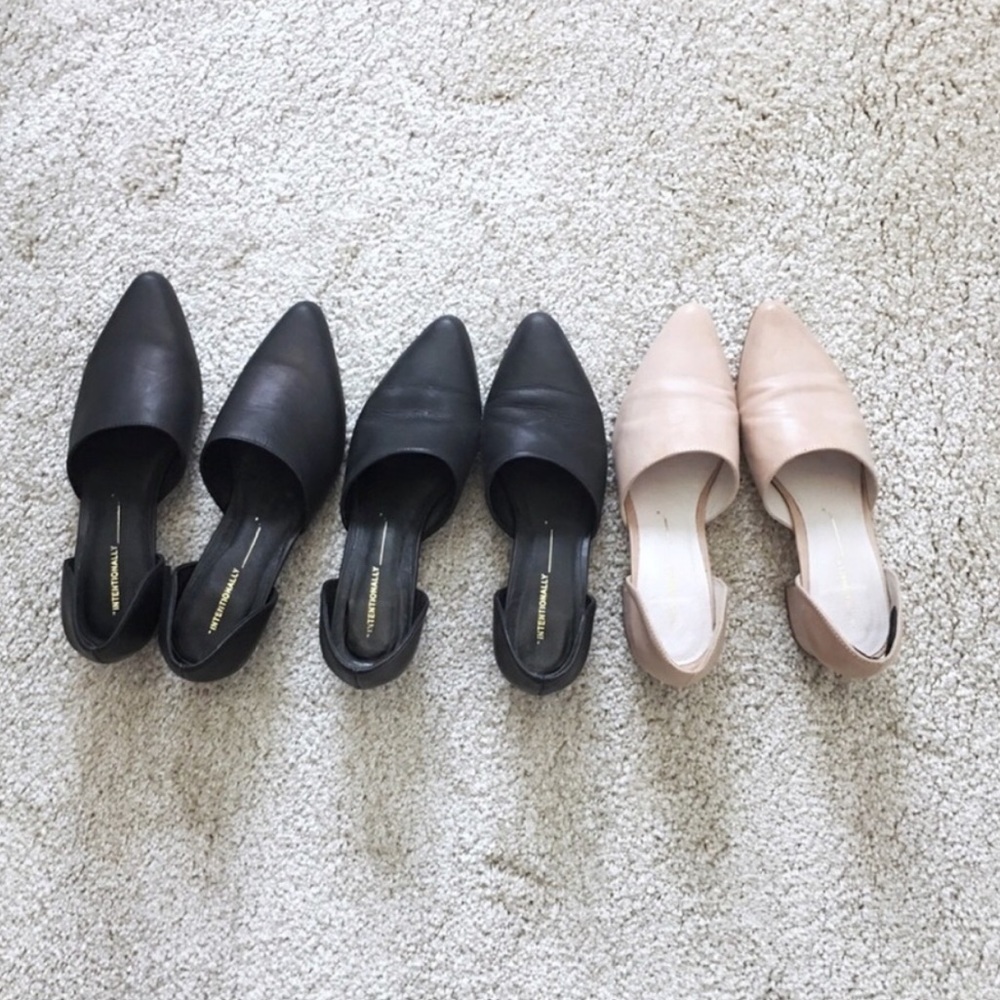 Nude internationally blank leather mule